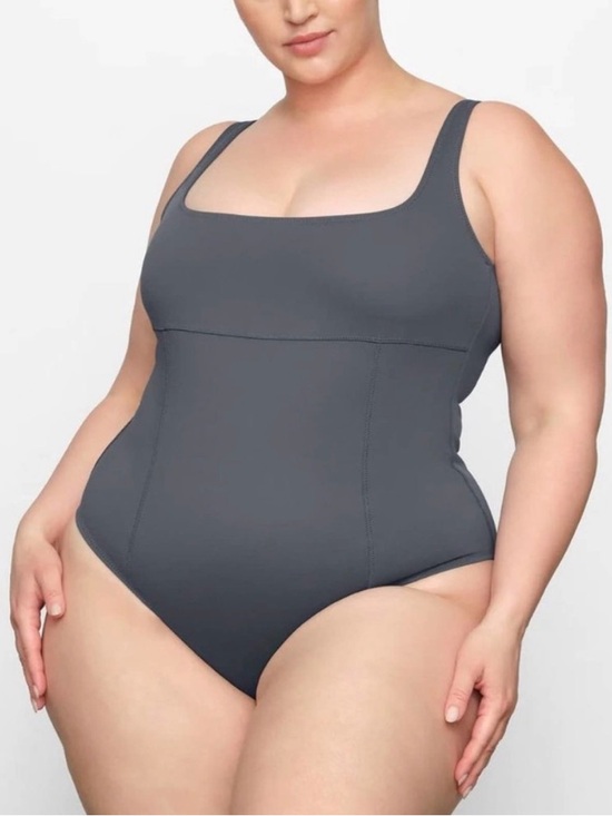 SKIMS Other - SKIMS Shaping Swim Tank One Piece in Gunmetal Size 4X NWT
